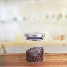 Esranın Dünyası 300 ml Hava Geçirmez Metal Kapaklı Borosilikat Cam Kavanoz (8.5CM*10CM)
