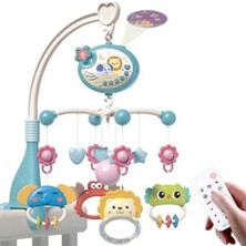 Esranın Dünyası Pilli Işıklı Müzikli Projektörlü Kumandalı Bebek Yatıştırıcı (Mavi)