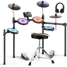 Esranın Dünyası LED Işıklı Elektronik Davul Seti - 150 Ses, 15 Davul Kiti