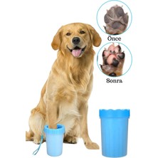 Tonkut Köpek Pati Yıkama ve Temizleme Aparatı Orta Boy 11X9 cm Mavi