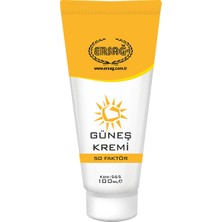 Ersağ 50 Faktörlü Güneş Kremi Tüm Cilt Tipleri İçin Koruyucu Özellikli 100 ml