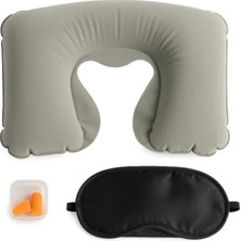 Esranın Dünyası Seyahat Konfor Seti, Şişme Boyun Yastığı, Göz Bandı ve Kulak Tıkacı