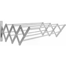 Mavi Trend Alüminyum Akordiyon Balkon Çamaşır Kurutmalık 85 cm 9 Gözlü Kurutmalık Çamaşır Askısı Duvar Montaj