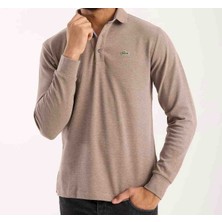 Lacoste Polo Uzun Kol Regular Fit Kahverengi Sweatshirt
