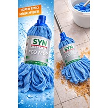 Syn Aksesuar Mikrofiber Süper Emici Mop Başlığı – Mavi Renk Yedek Mop Başlığı
