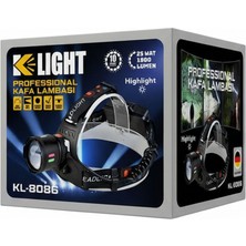 Profesyonel Zoom Özellikli Şarjlı Kafa Feneri - Ergonomik Tasarım Yüksek Menzilli Aydınlatma KL-8086