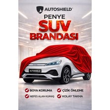 Universal Byd Atto 3 Premium Penye Suv Araç Brandası Kalın Kumaş Garaj Brandası Oto Araç Koruma Örtüsü Kırmızı
