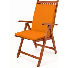 Gullfoss Turuncu Bahçe Balkon Salon Sandalye Minderi (Arkalıklı)