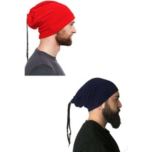 2 Adet Polar Ipli Bere ve Boyunluk Kırmızı Lacivert