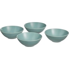 IKEA 4 Adet Çorba Kasesi Çap 16 cm 4'lü Set Servis Sunum Kasesi Stoneware Mat Açık Turkuaz Kase Hacim 600 ml