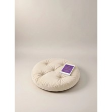 Gullfoss Krem Yuvarlak Mini Yer Minder Yer Puf 60X60 cm