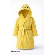 Mira Home Civciv Figürlü Nakışlı Kapşonlu Çocuk Bornozu Pamuklu