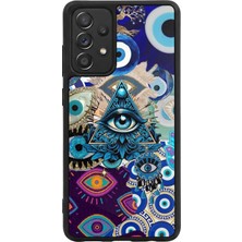 BG AKSESUAR Samsung Galaxy A72 Uyumlu Göz Tasarımlı Glossy Premium Kılıf