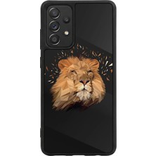 BG AKSESUAR Samsung Galaxy A72 Uyumlu Aslan Tasarımlı Glossy Premium Kılıf
