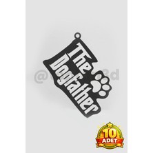 (10 Adet) The Dogfather Anahtarlık (Hediyelik, 3D Köpek Sahiplerine Özel Anahtarlık)