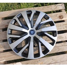 Yk Dacia Sandero / Stepway / Logan / Dokker / Lodgy Uyumlu 15 Inç Jant Kapağı 4'lü Takım Amblem Hediyeli