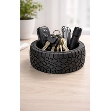 Off-Road Lastik Tasarımlı Masaüstü Organizer – Çok Amaçlı Masa Düzenleyici