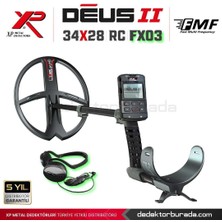 XP Dedektör Deus 2 Dedektör - 34X28CM Fmf Başlık, Ana Kontrol Ünitesi, FX03 Kulaklık