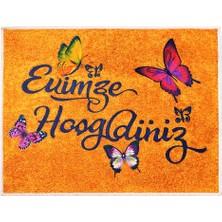 Dekoratif Kapı Önü Paspası Kaymaz Taban Yıkanabilir Toz Tutucu Dayanıklı Iç ve Dış Mekan Kullanıma Uygun Modern Tasarım Kapı Paspası