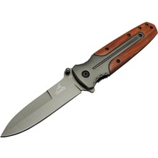 Epilons Lounge GB DA59 Avcı Tip Kamp Çakısı 21 cm - Metal &amp;amp;amp; Ahşap Sap, Kemerlikli