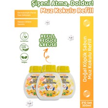3lü Yedek Dolum - Baby Icon Doğal Çocuk Köpük Sabun 350 ml Muz Kokulu
