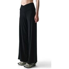 Penti Siyah Anvelop Bel Detaylı Modal Pantolon