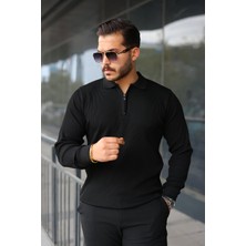 Emh Store Erkek Selanik Örme Yakalı Uzun Kollu Triko