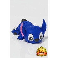 (10 Adet) Stitch Anahtarlık (Hareketli, Hediyelik, Lilo ve Stiç Temalı 3D Anahtarlık)