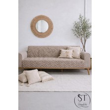 Shopyteks Kaymaz Welsoft Koltuk Örtüsü 170X210 Bej Evcil Hayvan Dostu Kanepe & Çekyat Örtüsü