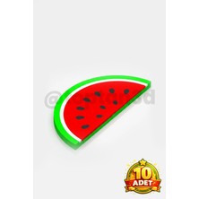 (10 Adet) Filistin Karpuz Sembolü Anahtarlık (Hediyelik, 3D Temalı Anahtarlık)