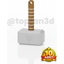 (10 Adet) Thor Çekici Anahtarlık (Hediyelik, 3D Temalı Anahtarlık)