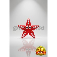 (10 Adet) Hediyelik Deniz Yıldızı Anahtarlık (Hareketli Oyuncak Anahtarlık)