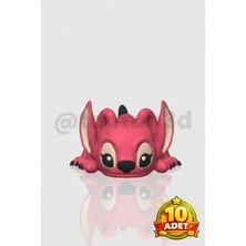 (10 Adet) Angel Anahtarlık (Hareketli, Hediyelik, Lilo ve Stiç Temalı 3D Anahtarlık)