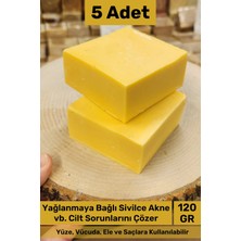 Carlburn #sabun %100 Doğal Güzel Kokulu El Yüz Saç Cilt Vücut Orijinal Bitkisel Kayısı Sabunu 120G - 5 Adet