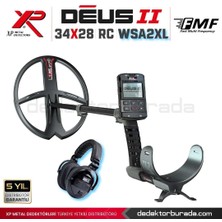 XP Dedektör Deus 2 Dedektör - 34X28CM Fmf Başlık, Ana Kontrol Ünitesi, WSA2XL Kulaklık