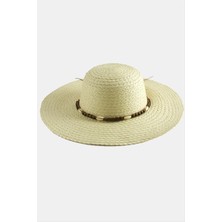 Starseven Ahşap Boncuklu Hasır Şapka