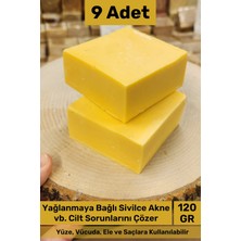 Carlburn #sabun %100 Doğal Güzel Kokulu El Yüz Saç Cilt Vücut Orijinal Bitkisel Kayısı Sabunu 120G - 9 Adet