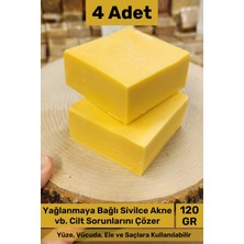 Carlburn #sabun %100 Doğal Güzel Kokulu El Yüz Saç Cilt Vücut Orijinal Bitkisel Kayısı Sabunu 120G - 4 Adet