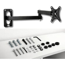 Multizone Tv Duvar Askı Aparatı Aksesuar Braket 10-27 Inç Hareketli Çift Kol Vesa LCD LED Tv Monitör