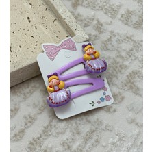 Bellamio Kids Ballerina Kız Çocuk Çıtçıt Toka - Mor