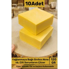 Carlburn #sabun %100 Doğal Güzel Kokulu El Yüz Saç Cilt Vücut Orijinal Bitkisel Kayısı Sabunu 120G - 10 Adet