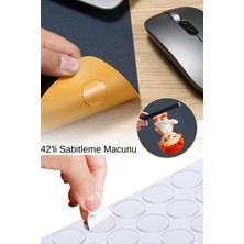 Tonkut Çift Taraflı Yuvarlak Montaj Macunu Şeffaf Esnek Güçlü Yapışkan Sabitleyici Ped (42 Adet)