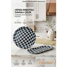 Transformacion Masterpiece Çelik Tepsi Seti – Yuvarlak 28 cm & Dikdörtgen 34X15 cm 722989