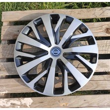 Yk Nissan Micra / Primera / Almera / Altea / Note / Qashqai Uyumlu 15 Inç Jant Kapağı 4'lü Takım Amblem Hediyeli