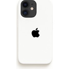 Demina iPhone 11 Uyumlu Beyaz Apple Logo Baskılı Içi Kadife Lansman Kılıf