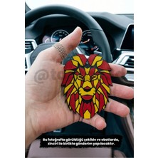 Aslan Geometrik Renkli Dikiz Ayna Süsü - Araba Hediyesi Araba Süsü - Hediyelik Oto Aksesuar