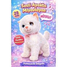 Aksoy Toys Sesli Ayakta Miyavlayan 28 cm Peluş Yumuşacık Uyku Arkadaşı Kedi
