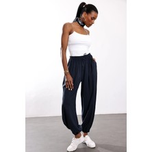 5in1Canpolat Lacivert Beli Lastikli Jogger Pantolon 11627