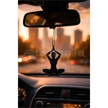 Meditasyon, Yoga Dikiz Ayna Süsü - Hediyelik Oto Aksesuar - Çift Taraflı