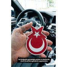 Türk Bayrağı Dikiz Ayna Süsü - Araba Hediyesi - Ay Yıldız Hediyelik Araba Süsü - Tek Taraflı